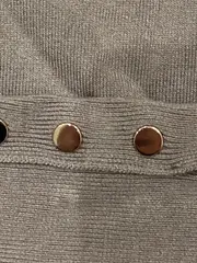 Vorschaubild 6 von Damen Pullover Gr. S Beige Feinstrick Zierknöpfe Viskose