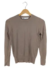 Vorschaubild 1 von Damen Pullover Gr. S Beige Feinstrick Zierknöpfe Viskose
