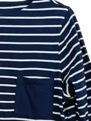 Vorschaubild 2 von Limited Damen Langarmshirt Gr. 40/42 Blau Weiß Gestreift Maritim
