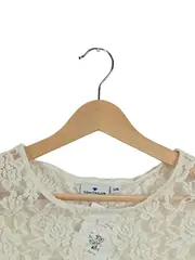 Vorschaubild 3 von Damen Top Shirt Spitze Kurzarm Beige Gr. 38