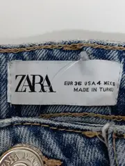 Vorschaubild 3 von Damen Destroyed Jeans Gr. 36 W28 Blau Casual Straight Leg