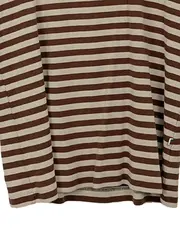 Vorschaubild 6 von Damen Langarmshirt Gr. L Gestreift Braun Beige Baumwolle Modal