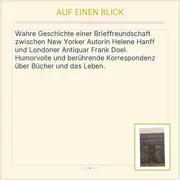 Vorschaubild 2 von 84 Charing Cross Road Helene Hanff Biografischer Roman Hardcover Deutsch