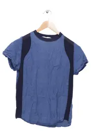 Vorschaubild 1 von Damen T-Shirt Casual Modern Blau Gr. 36/S Polyester Kurzarm