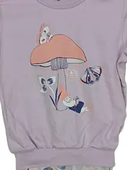 Vorschaubild 3 von Mädchen Schlafanzug Gr. 86 Pilz Schmetterling Lila Baumwolle