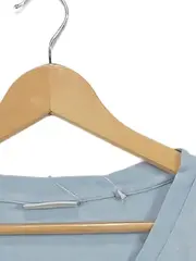 Vorschaubild 3 von Damen T-Shirt Gr. 38/M Blau Casual V-Ausschnitt Kurzarm