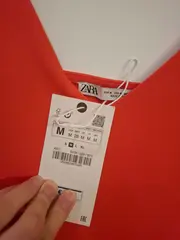 Vorschaubild 3 von Damen Freizeitkleid Rot Gr. 38/M Casual Plisseekleid