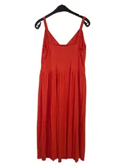 Vorschaubild 2 von Damen Freizeitkleid Rot Gr. 38/M Casual Plisseekleid