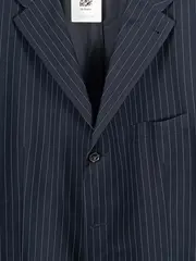 Vorschaubild 2 von Sakko Herren Business Nadelstreifen Blau Gr. 52 XL Schurwolle