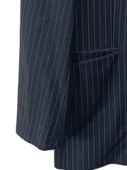 Vorschaubild 3 von Sakko Herren Business Nadelstreifen Blau Gr. 52 XL Schurwolle