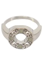 Vorschaubild 1 von LBVYR Ring Damen Gr. 50 Silber Edelstahl Elegant Modern Strasssteine
