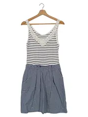 Vorschaubild 1 von Damen Sommerkleid Gr. 36/S Gestreift Maritim Casual Spitze Blau