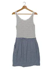 Vorschaubild 2 von Damen Sommerkleid Gr. 36/S Gestreift Maritim Casual Spitze Blau