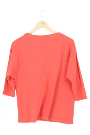 Vorschaubild 2 von Damen Langarmshirt Gr. 36/S Rot Basic Casual Baumwolle