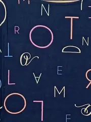 Vorschaubild 2 von Damen T-Shirt Blau Buchstabenprint Gr. M