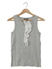 Vorschaubild 1 von Damen Top XS Grau Casual Basic Rüschen