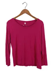 Vorschaubild 1 von Damen Langarmshirt Basic Pink Gr. 44/46 (XXL) Baumwolle