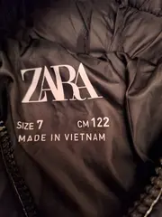 Vorschaubild 5 von Kinder Steppjacke mit Kapuze Schwarz Gr. 122 Winterjacke