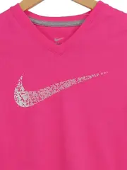Vorschaubild 2 von Kinder Sport Shirt Pink Gr. 128 Logo Print Kurzarm Polyester