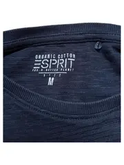 Vorschaubild 3 von Damen T-Shirt Gr. M Blau Bio-Baumwolle Basic Kurzarm