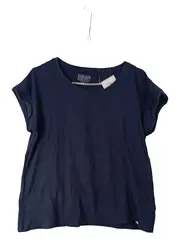 Vorschaubild 1 von Damen T-Shirt Gr. M Blau Bio-Baumwolle Basic Kurzarm