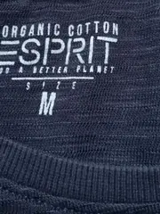 Vorschaubild 4 von Damen T-Shirt Gr. M Blau Bio-Baumwolle Basic Kurzarm