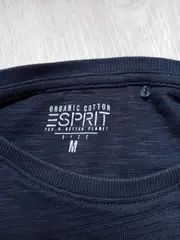 Vorschaubild 5 von Damen T-Shirt Gr. M Blau Bio-Baumwolle Basic Kurzarm