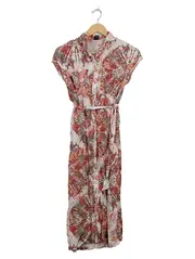 Vorschaubild 1 von Black Label Blusenkleid Damen Gr. 36 Batik Muster Maxikleid