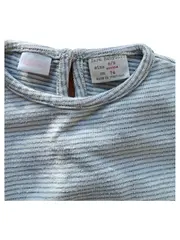 Vorschaubild 2 von Baby Mädchen Kleid Gr. 74 Blau Gestreift Baumwolle Freizeitkleid