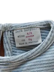 Vorschaubild 5 von Baby Mädchen Kleid Gr. 74 Blau Gestreift Baumwolle Freizeitkleid
