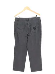 Vorschaubild 2 von MICHELE Damen Jeans Straight Leg K 44 (22) Schwarz Casual Basic