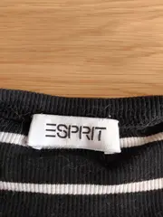 Vorschaubild 4 von Damen Langarmshirt Gr. 38 M Schwarz Gestreift Casual Rippstrick