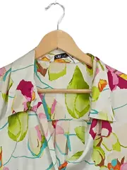 Vorschaubild 4 von Damen Bluse Blumenmuster Langarm Mehrfarbig Gr. XXL Casual