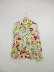Vorschaubild 6 von Damen Bluse Blumenmuster Langarm Mehrfarbig Gr. XXL Casual