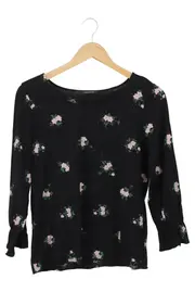 Vorschaubild 1 von MARC O POLO Damen Langarmshirt Gr. 36/S Schwarz Blumenmuster Casual