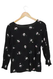 Vorschaubild 2 von MARC O POLO Damen Langarmshirt Gr. 36/S Schwarz Blumenmuster Casual