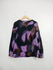 Vorschaubild 2 von Sweatshirt Damen Gr. XL Mehrfarbig Abstrakt Modern Langarm