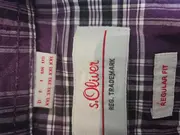 Vorschaubild 3 von Herren Freizeithemd Kariert Lila Langarm Gr. 54/XXL Baumwolle