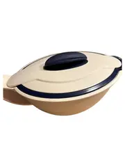 Vorschaubild 1 von Servierschüssel Warmhalteschüssel mit Deckel 1,5L Beige Blau