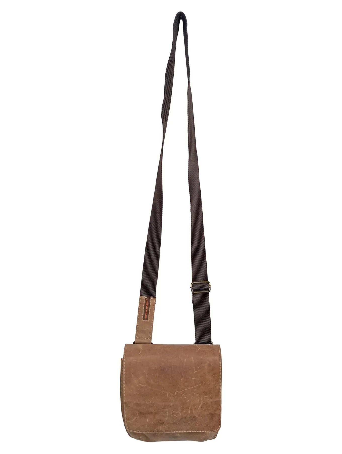 AUNTS & UNCLES Vintage Leder Umhängetasche Braun Damen Alltag