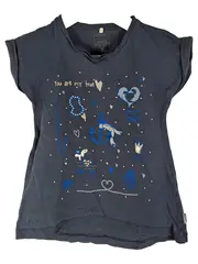 Vorschaubild 1 von Mädchen T-Shirt Gr. 92 Blau Maritim Anker Herz Motiv Kurzarm