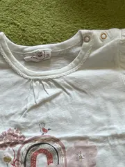 Vorschaubild 4 von Baby Mädchen Twin Set Blumenmuster T-Shirt Shorts Gr. 74