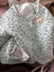Vorschaubild 3 von Baby Steppjacke Gr. 74 Grün Herz-Muster Charmant Kinder Jacke