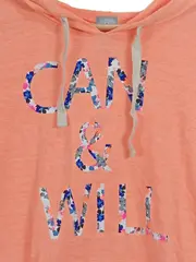 Vorschaubild 2 von Damen Hoodie Kapuzenpullover Gr. 34/XS Orange Casual