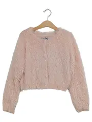 Vorschaubild 1 von Kinder Strickjacke Gr. 116 Rosa Casual Flauschig
