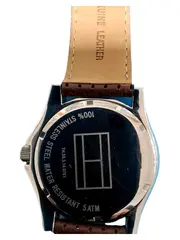 Vorschaubild 3 von Damenuhr Lederarmband Braun Silber Analog Quarz 5ATM