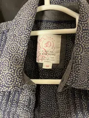 Vorschaubild 5 von Damen Hemdbluse Gr. 36 S Blau Gepunktet Casual Langarm