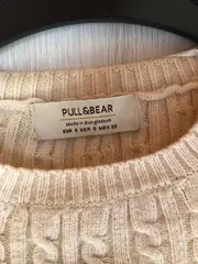 Vorschaubild 4 von Damen Pullover Zopfstrickmuster Beige Gr. S Langarm