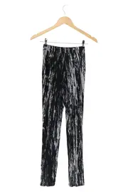 Vorschaubild 2 von Damen Leggings Schwarz Weiß Abstrakt Muster Casual XS