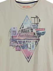 Vorschaubild 2 von Langarmshirt Kinder Jungen 140 Beige Fahrzeug Print Baumwolle